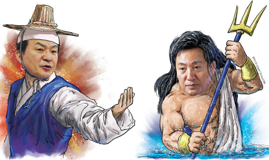 '원길동' 원희룡 장관과 '오세이돈' 오세훈 시장이 정기적으로 만나 주요 현안에 대해 논의하기로 했다. 디지털타임스.